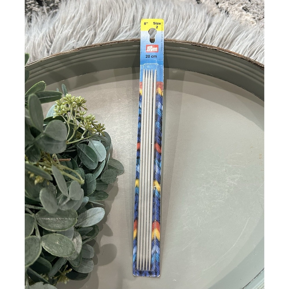 Prym - Aluminium Double Pointed Knitting Needles - Size 2 - 8"x20cm (5 Pack)